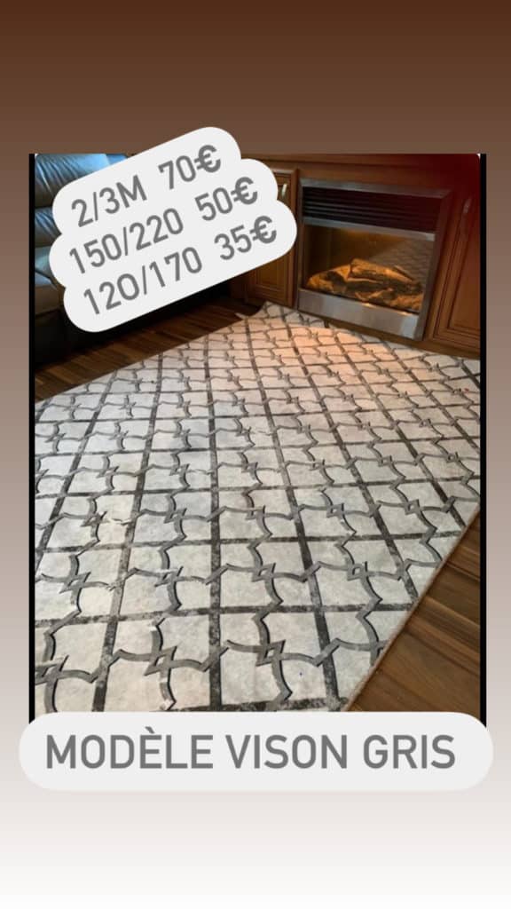 81FBF9CC-0875-477E-A976-496CF2F5FC29 Tapis - Vison (Marron & Gris) – Image 8