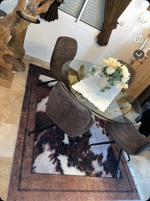 Tapis - Indiana (Blanc et Marron) – Image 3