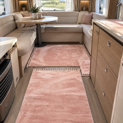 Lot de 6 tapis - Bohème (Rose)