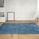 Tapis - fourrure (Bleu)