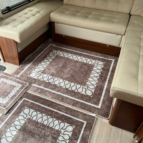 Jeu de 6 tapis Cabana Marron