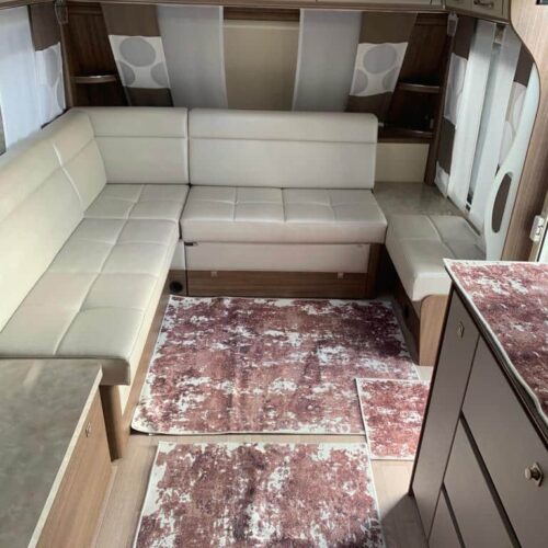 Jeu de 6 tapis Milano marron