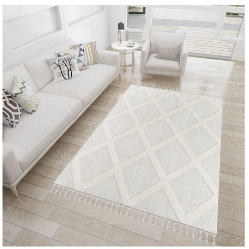 Tapis FIESTA blanc cassé