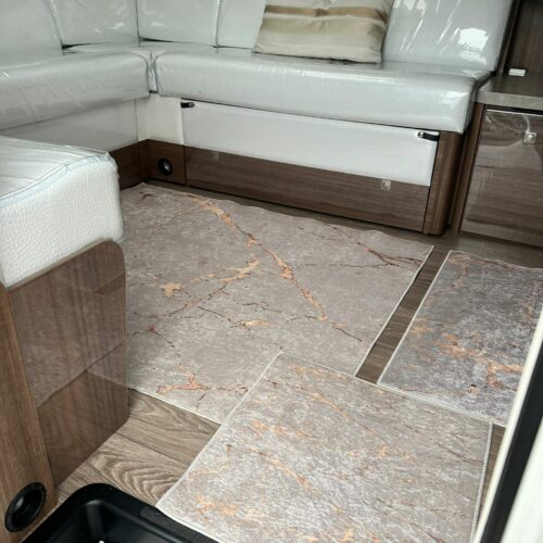 Lot de 6 tapis - N2 (Blanc et or)