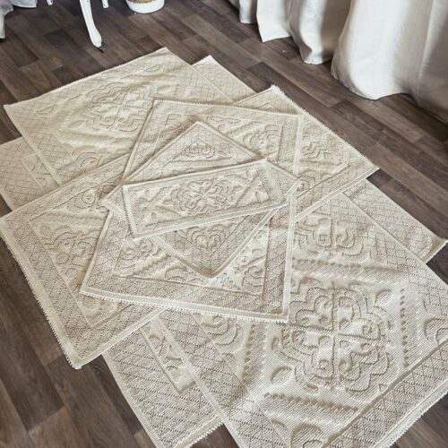 Lot de 6 tapis - Saint-Tropez (Beige)