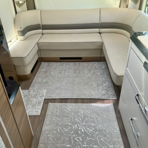 Lot de 6 Tapis - ZARAH (Blanc et Argent)