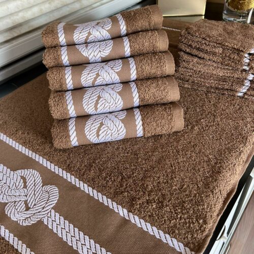 Serviette de bain - Modèle Hôtellerie (Marron) (3)