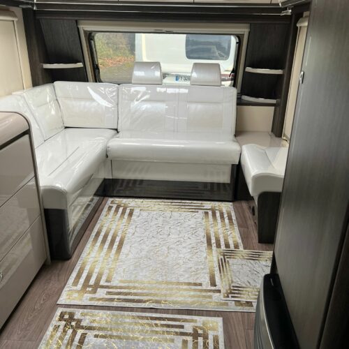 Lot de 6 tapis - Athéna (Or et Blanc)