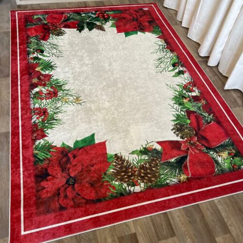 Tapis Fleurs de noel 3