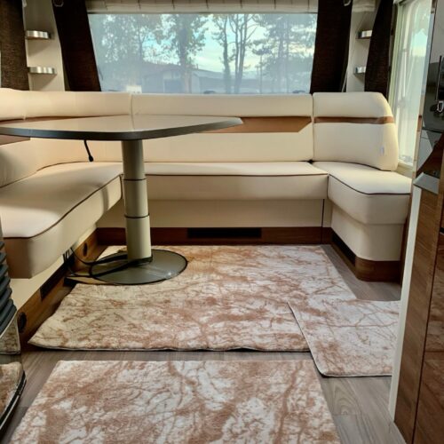 Lot de 6 tapis - Fourrure Marbré (Blanc)