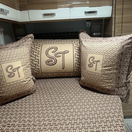 Parure De Couette N°035 - St Tropez (Marron et beige)