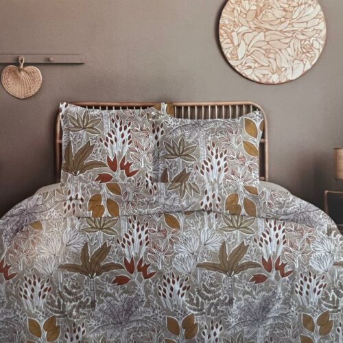 Parure De Couette N°050 - Sahel Taupe (100% Cotton, Parure Des Vosges)