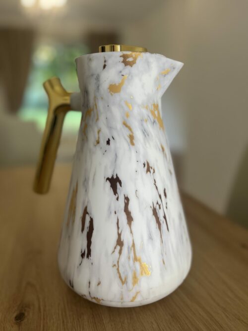 Cafetiere Isotherme - blanc marbré doré (1L) – Image 2