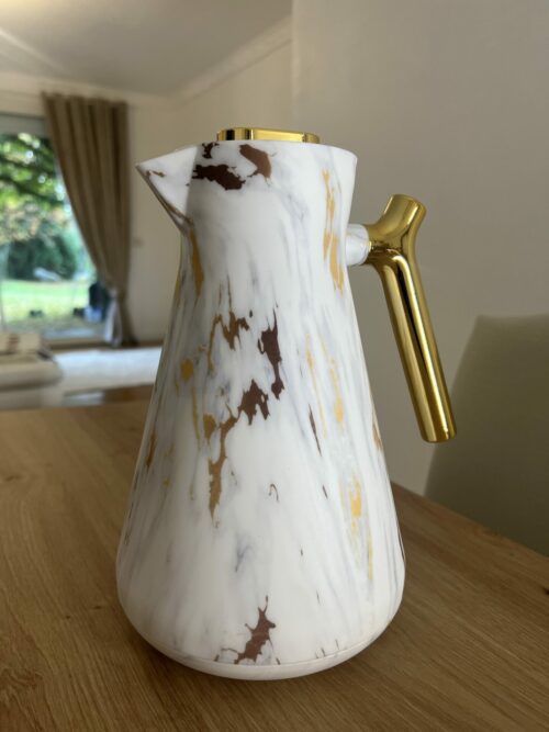 Cafetiere Isotherme - blanc marbré doré (1L) – Image 4