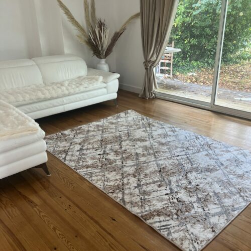 Tapis - Kaza (Blanc et Taupe)