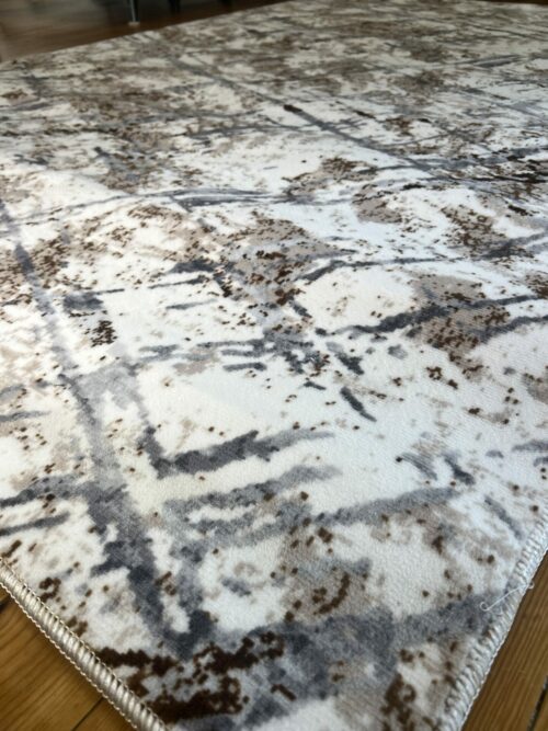 Tapis - Kaza (Blanc et Taupe) – Image 3