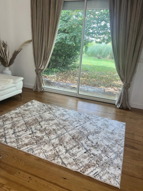 Tapis - Kaza (Blanc et Taupe) – Image 5