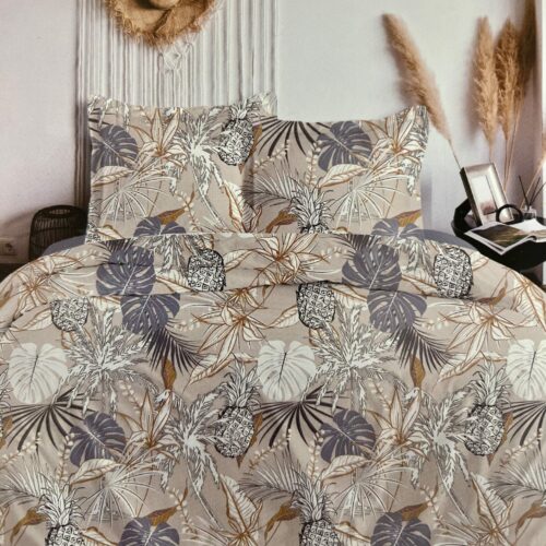 Parure De Couette N°053 - Bornéo beige (100% Cotton, Parure Des Vosges)