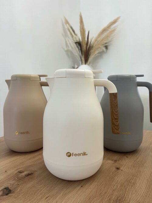 Cafetiere Isotherme - Gris, Beige & Blanc crème (1,5L) – Image 2