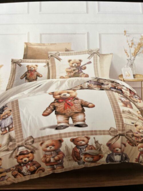 Parure De Couette N°094 - Peluche (Blanc Et Beige) – Image 5