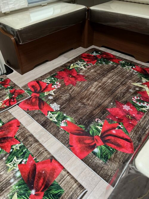 Lot de 6 tapis - Bois Foncée Noël – Image 5