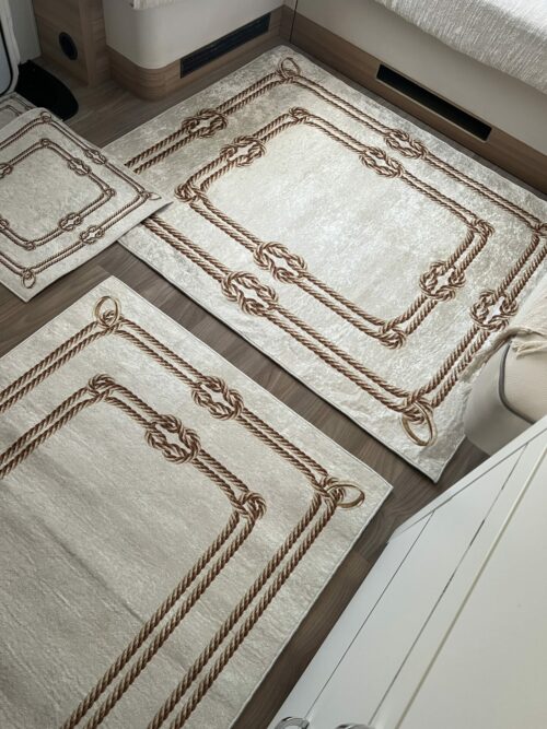 Lot de 6 tapis - Marine (Crème) – Image 2