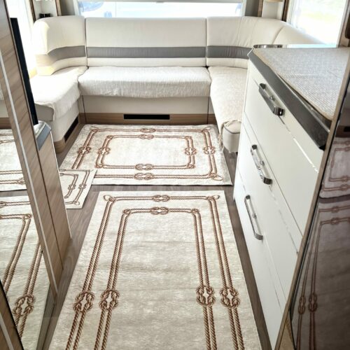 Lot de 6 tapis - Marine (Crème)