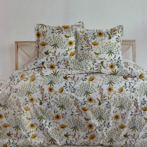 Parure De Couette N°052 - Fidji jaune (100% Cotton, Parure Des Vosges)