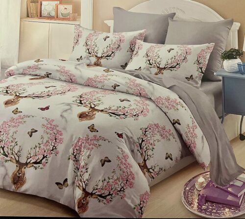 Parure De Couette N°059 - Cerf rose (Microfibre) – Image 3