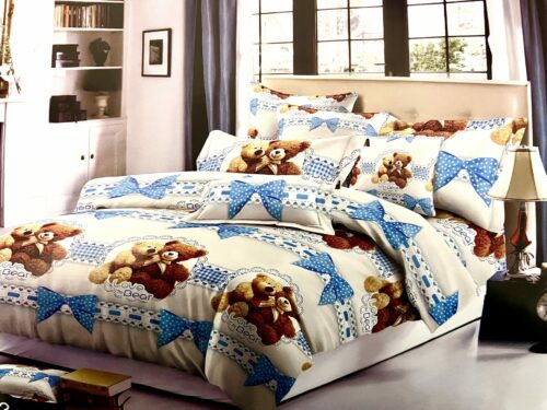 Parure De Couette N°062 - ourson bleu (polyester) – Image 1