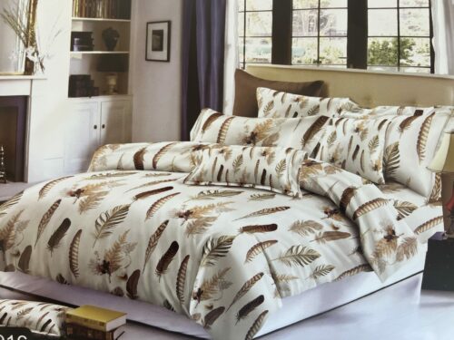 Parure De Couette N°066 - plume marron (polyester) – Image 1