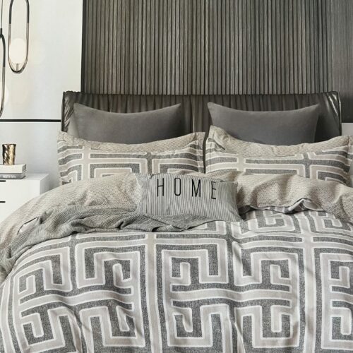 Parure De Couette N°067 - Labyrinthe gris