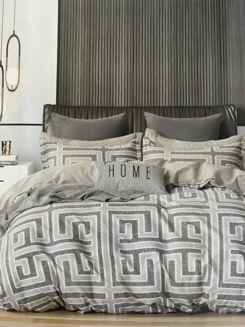 Parure De Couette N°067 - Labyrinthe gris – Image 1