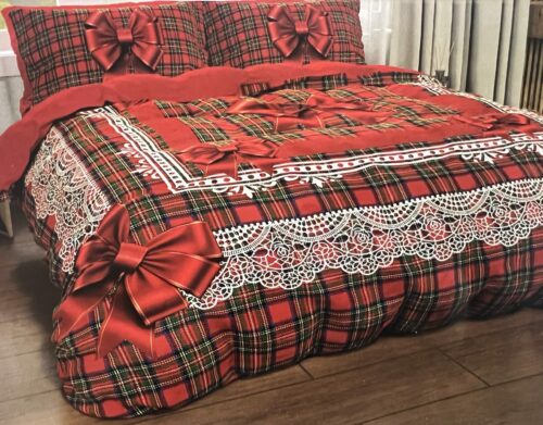 Parure De Couette N°068 (3 pièces) - Noeud Tartan (Microfibre) – Image 3