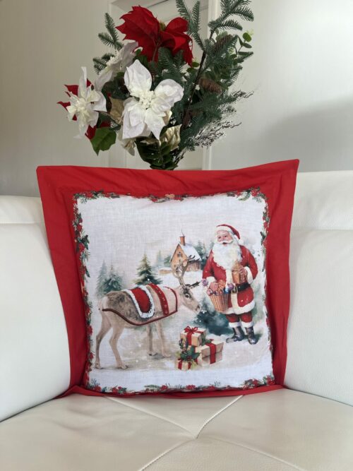 Coussin pere Noel cerf – Image 1