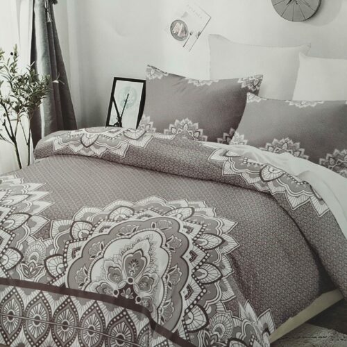 Parure De Couette N°080 - Mandala (Gris)
