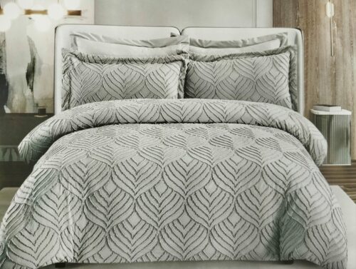 Parure De Couette N°079 - Feuillage moderne (Gris) – Image 1