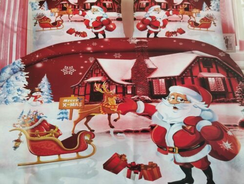 Parure De Couette N°082 - Petit père Noël (Rouge) – Image 1