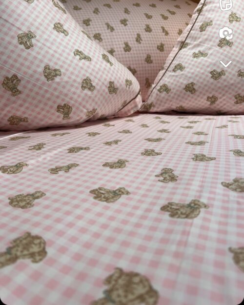Parure De Couette N°041 - Ourson (Rose) – Image 3