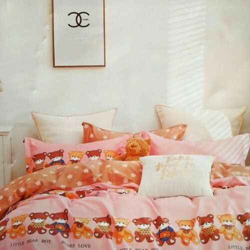 Parure De Couette N°100 - Little bear boy (Rose)