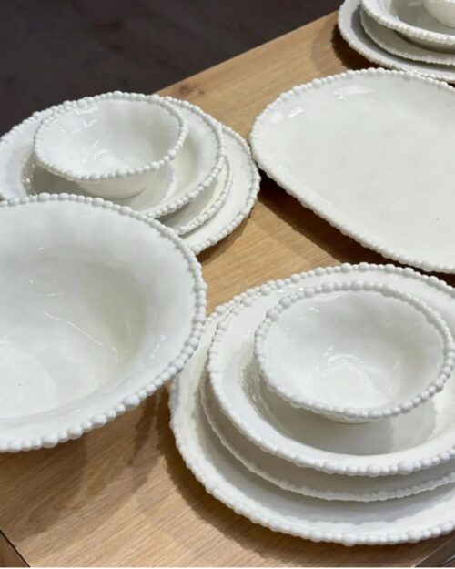img_1590 Service de table en Porcelaine - Bubble blanc (26 pièces) – Image 2