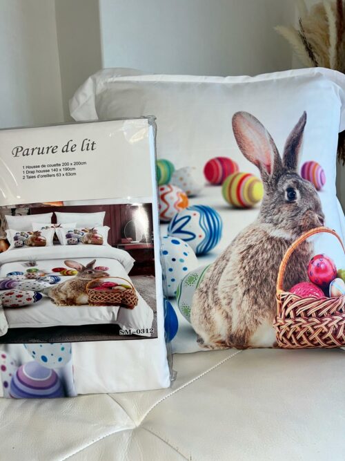 73b2ee83-a36f-4df5-bb25-5305c92c14c3 Parure De Couette N°104 - Lapin de pâques (Microfibre) – Image 2