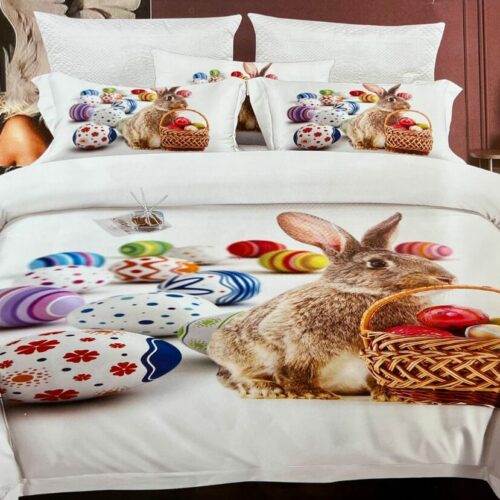 Parure De Couette N°104 - Lapin de pâques (Microfibre)