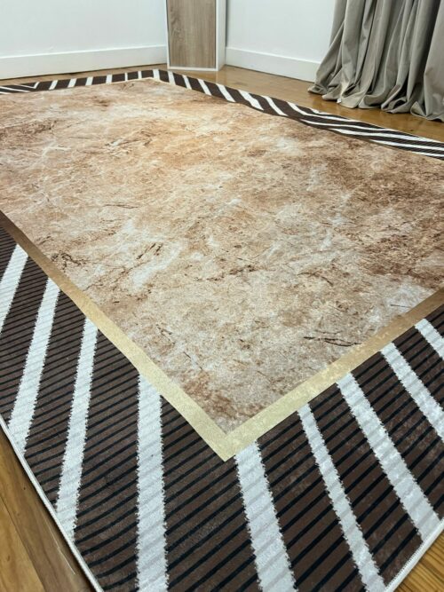 WhatsApp Image 2025-03-31 at 10.32.36 Tapis - Zebra (Taupe, Noir et blanc) – Image 2