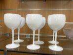 Pack de 6 verres à pied - Plastique (blanc)