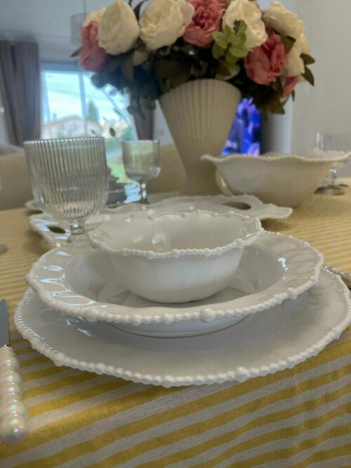 Service de table en mélamine - Perles blanches (26 pièces) – Image 3