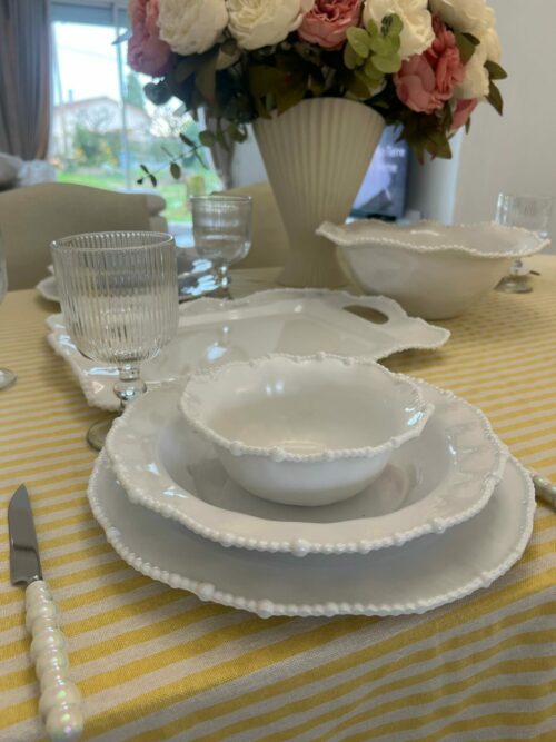 Service de table en mélamine - Perles blanches (26 pièces) – Image 2