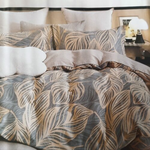 Parure De Couette N°106 - Calypso (Gris et Beige)