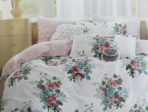 Parure De Couette N°107 - Veloria (Blanc et vert)