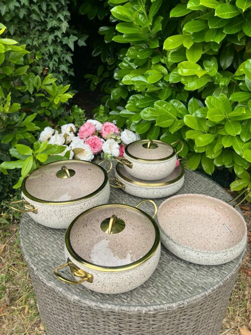 Batterie de cuisine - Crème (9 pièces) – Image 2